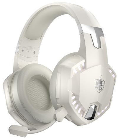 YOTMS Cuffie da gioco per PS5, PC, Switch, G2000 Pro Cuffie auricolari wireless Bluetooth per telefono, laptop, con microfono staccabile con cancellazione del rumore, audio stereo