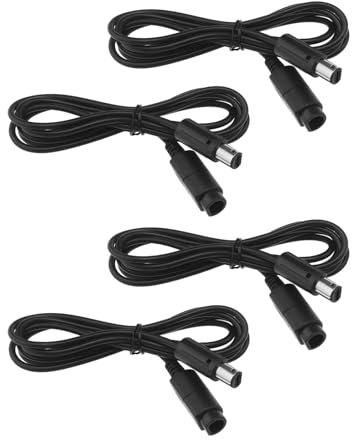 eMagTech Joypad-Verlängerungskabel, 1,8 m, Verlängerungskabel für Spielkonsolen, kompatibel mit Nintendo Gamecube, Wii-Controller, Gamepad-Controller, Verlängerungskabel, 4 Stück