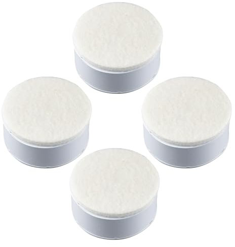 AUXBC Selbstklebende Möbelerhöhung, 3,1 cm, rund, Karbonstahl, Betttisch, Sofa, Hebebühne, strapazierfähig, 3,1 cm Höhe mit Filz-Pad (4 Stück/Weiß)