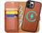 OCASE for iPhone 12 Pro Max Case, Magnetic Detachable 2-in-1 PU Leather Wallet Case with[RFID Blocking][Wireless Charging][Card Holders][Kickstand] Removable Protective Phone Cover, Brown