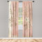 ABAKUHAUS Rosa Tenda a Pannello Set di 4, Grunge Moderno Floreale foglioso, Trattamento della Finestra per Stanza e Camera da Letto, 150 cm x 175 cm, Rosastro Senape Scuro