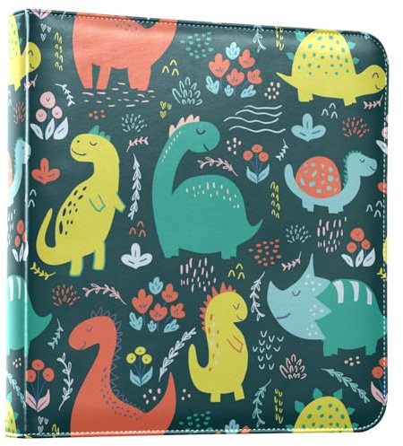 Niedliche Dinosaurier-Fotoalbum, Binder, Bilderbuch für Fotos, selbstklebendes Sammelalbum, Fotoalben, Kindheit-Fotoalbum, 10 x 17 cm