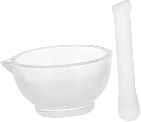 MAGICLULU 1set Glass Mortar and Pestle Multifunctional Laboratory Grinding Bowl for Medicine and Chemistry for Spices Herbs and Pharmaceuticals