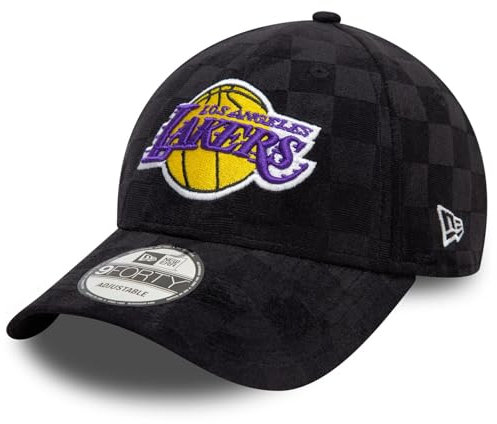 New Era 9Forty Strap Cap - Check Los Angeles Lakers schwarz