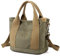 zhongningyifeng Damen Handtasche aus Segeltuch, Multi-Pockets Schultertasche mit Reißverschluss, für Reisen, Arbeit, Alltag (green, M)