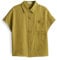 OPUS Damen Kurzarmbluse | Hemdbluse Felisa Regular aus Leinen Tropical Moss, 34