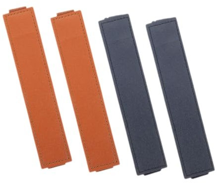 Veemoon 4pcs Leather Notebook Pen Holder Elastic Band Pen Pouch Storage Case for Diary