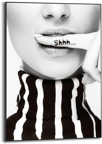 REINDERS Gerahmtes Bild, Ssshhh!, Home Office, MDF, 70 x 50