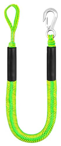 Corde D'amarrage pour Bateau - Corde Élastique, Attache De Qualité Marine | Amarre Réglable De 1,2 M avec Amortisseur De Chocs, Idéale pour Les -Skis, Les Bateaux, Les Pontons Et Les Embarcations