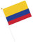 Drapeau de la Colombie en polyester avec mât en plastique pour événements et décoration