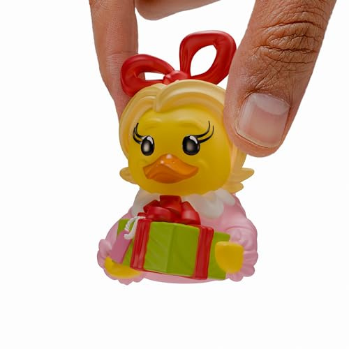 TUBBZ: The Grinch - Cindy Lou Who Mini Rubber Duck Collectable Toy 5 cm | Official Grinch Merchandise – Vinyl Figure with Bathtub Display, Whoville Character, Christmas Decor & Novelty Duck Gift