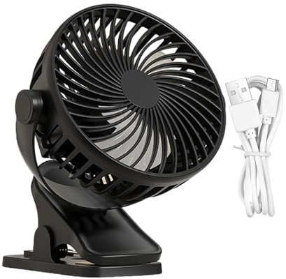 Lueear Small Clip On Fan For Bed, Rechargeable Portable Oscillating Fan, Multifunctional Fans For Stroller, Travel, Desktop, Car Seats, Bedroom