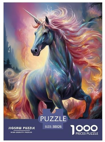 Einhorn Puzzle 1000 Teile Für Erwachsene Tier Impossible Puzzle Clevere Rätsel Geschenk 38x26cm/1000pcs
