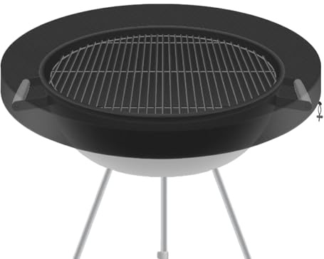 Feuerschalenabdeckung – wasserdichte Outdoor-Feuerstellenabdeckung aus Oxford – Grillzubehör mit Kordelzug für Gartenkamine, Kochen, Terrasse, Hof, Picknick, Camping, Bauernhof, Hinterhof