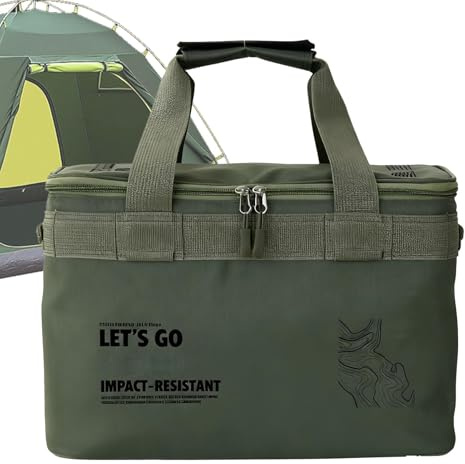 Miyanvuo Camping Storage Organizer,22L Camp Cookware Storage Pouch | Cookware Organizing Pouch | for Outdoor Gear Utensils Camping Hiking Backpacking Barbecue Kayaking