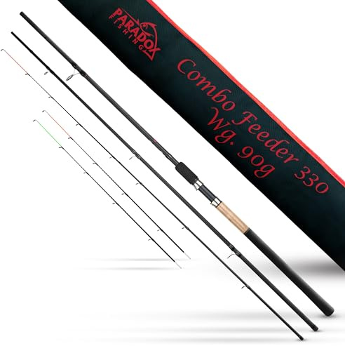 Paradox Fishing Feederrute 3,3m Wg. 90g I 3,6m 120g I Method Feeder Rute Angelrute Feederruten zum Angeln mit Futterkorb
