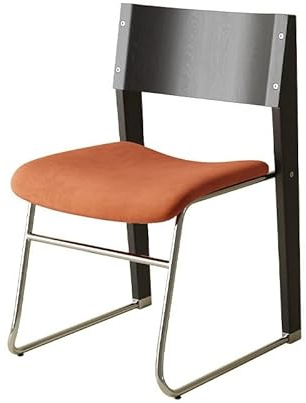 GENHAOSAN Ruhebereich Chinesischer Retro-Esszimmerstuhl im Bauhaus-Stil, schlicht, Kamm, Make-up-Hocker, Kleiner Haushalts-Café, Freizeit-Rückenlehnentisch, französischer Stil Loungesessel
