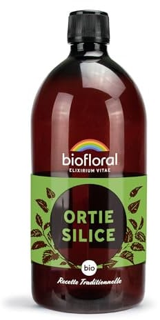 BIOFLORAL - Ortie-Silice - Buvable - Organique Et Naturelle - Articulation Et Vitalité - Soin De La Peau - Certifiée DEMETER & Bio - Fabrication Française - 1L