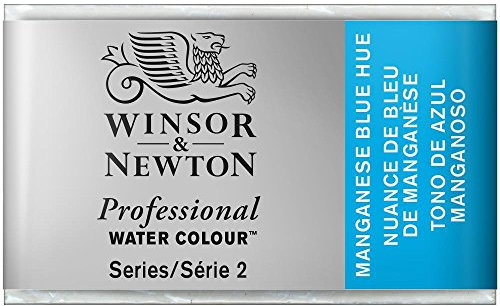 Winsor & Newton Aquarelle Professionnel - Peinture Aquarelle, Haute Luminosité, Résistante à la Lumière, Qualité Archive, Godet, Couleur Nuance de Bleu de Manganèse