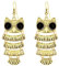 Andante-Stones Gold Vintage Retro OHRRINGE Eule + Organzasäckchen