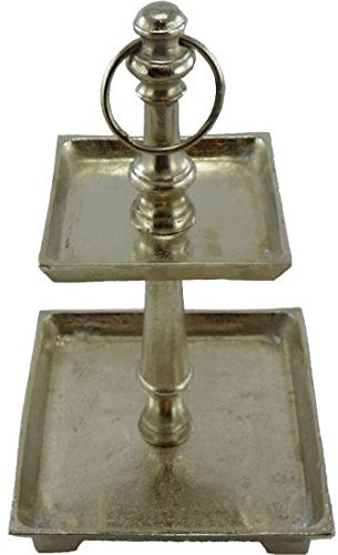 Mars & More VBBS2 Etagere - Konfektschale Aluminium im Shabby Look