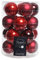 K Kugeln Glas rot Glaskugeln Weihnachtskugeln Christbaumkugeln Baumschmuck 20 TLG