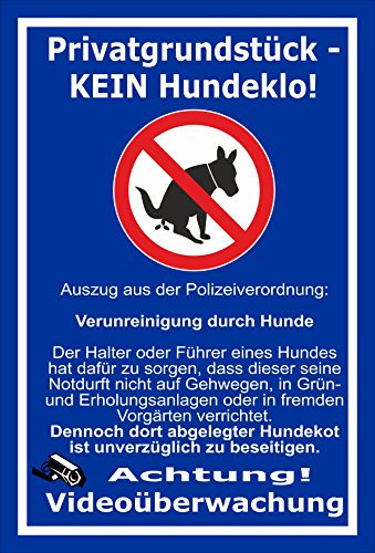 Melis-Folienwerkstatt Aufkleber - Privat - Kein Hundeklo - 30x20cm – 20 VAR S00187-032-F