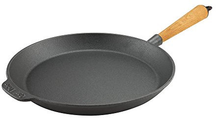 Carl Victor Bratpfanne Gusseisenpfanne 28 cm ohne PFAS heller Holzgriff