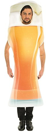 Adult Beer Glass Costume – One Size Funny Beer Fancy Dress Outfit | Realistic Pint of Beer Costume for Halloween, Parties & Themed Events