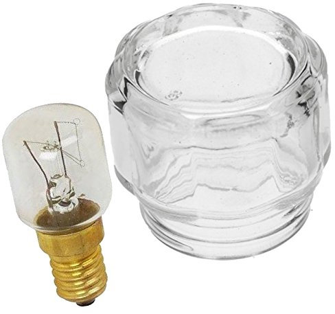 SPARES2GO Glass Lamp Lens Cover + 25w Light Bulb for Siemens HB13MB621B/08 HB55MB551B/01 Oven Cooker