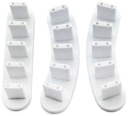 KADS Juego de 3 soportes de punta de plástico de para uso en la práctica, práctica de entrenamiento de uñas, herramienta de entrenamiento de uñas falsas (blanco)