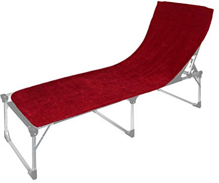 PremiumShop321 Schonbezug für Sonnenliege Gartenliege 70x200 Twin-Star 95° waschbar (rubinrot)