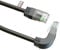 rhinocables CAT5e Ethernet Patch Lead RJ45 Network Internet Cable Straight to Right Angle DOWN 90 Degree 1m