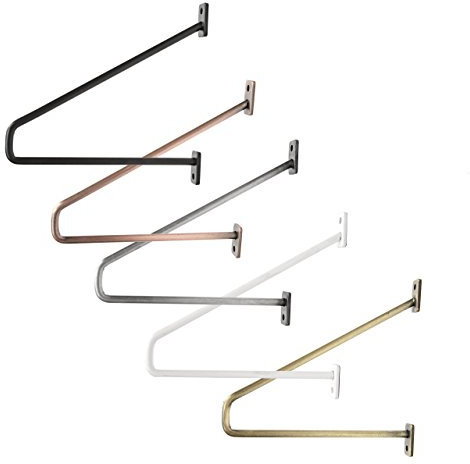 Natural Goods Berlin 2x | Regalhalter, Regalträger, Wandregal | Prenzlberg (200mm, Antik Gold)