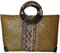 Rotfuchs Damentasche Handtasche Strohtasche Einkaufstasche Strandtasche Handgefertigt aus Schilf (beige) 50 cm