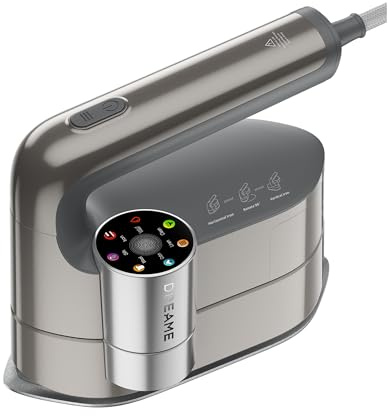 DREAME Rotafly P7 Dampfbügeleisen, Panel 90°, 1200 W | 2 in 1 (flach/hängend), Sicherheitsstop beim Loslassen, Doppeldampf, Pflege empfindlicher Stoffe