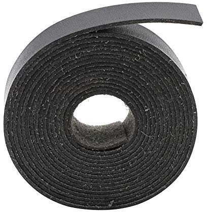 Flach Lederriemen,MoreChioce 2 Meter Lange Lederband Breite Lederschnüre DIY Schulterriemen Zubehör Nähen Gurt Griff 2 cm Breit,Schwarz