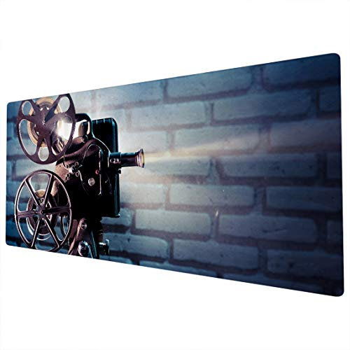 Large Mouse Mat | XXL Mouse Pad | Extended Mouse Pad | Desk Mat Large | Large Mouse Mat Gaming | Full Desk Mouse Mat | Gaming Mouse Pad Large | 900 x 400 Mouse Mat | Film Projector Retro