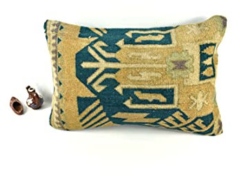 Kelim Kissen 40x60 cm Handgefertigt Kissenbezüge Türkisch Lendenkissen Dekorative Kissenhülle Dekokissen Zierkissen Sofakissen Teppiche Ethnische Kilim Kissenbezug code A2685