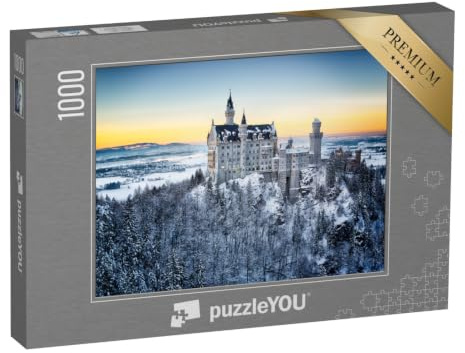 puzzleYOU: Puzzle 1000 Teile „Schloss Neuschwanstein im Winter“ – aus der Puzzle-Kollektion Architektur