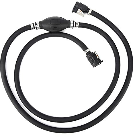 Yosoo Health Gear Fuel Line Assembly, 7ft 3/8in Hand Transfer Fuel Pump High Flow Siphon Pump Fuel Line Primer Bulb Connector