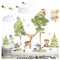 Grandora Waldtiere Wandtattoo für Kinderzimmer Babyzimmer Wandsticker Fuchs REH Baum Wandaufkleber Wanddeko Wandbild XXL - 209 x 143 cm (BxH) DL771