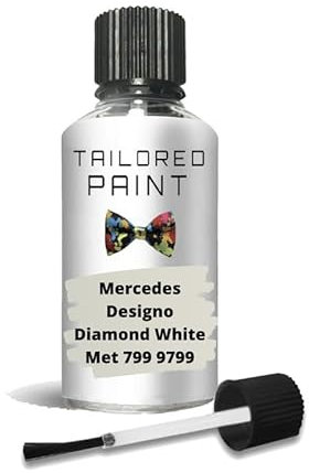 Vernice per ritocchi per Mercedes 2000-Present Designo Diamond White Met 799 9799 di qualità per ritocco bianco auto, riparazione di graffi e trucioli di pietra