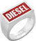 Diesel Ring Für Männer Ring, Länge: 20mm, Breite: 20.6mm, Höhe: 11.4mm Silberner Edelstahlring, DX1366040
