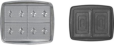 Lagrange 030221 Lot de 2 Plaques à Gaufrettes pour Gaufrier Super 2 & 030423 Jeux de plaques antiadhésives, Noir