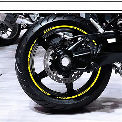 ROANNY Decalcomania Moto Anteriore E Posteriore Cerchione Riflettente Decalcomanie Adesivi Impermeabili Accessori Logo per Yamaha R3 (Color : 3)