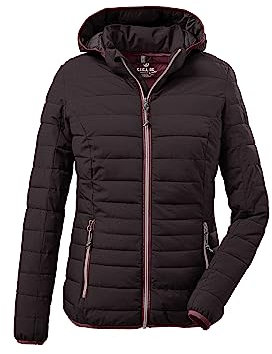 G.I.G.A. DX Damen Steppjacke/Casual Funktionsjacke in Daunenoptik mit abzippbarer Kapuze Uyaka, pflaume, 42, 28041-000