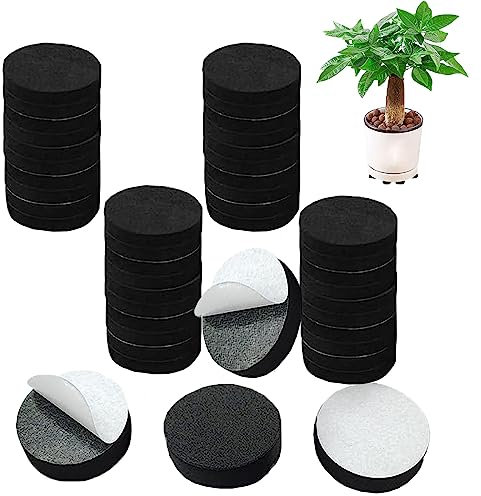 40Pcs Plant Pot Feet,Pot Feet for Outdoor Plant Pots,Non-Slip with Strong Self Adhesive Pads Round Black Flower Pot Feet Risers for Indoor and Outdoor Plant Pots and Furniture.
