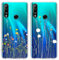 Yoedge 2 Stück Handyhülle für Huawei P30 Lite / P30 Lite New Edition Hülle 6,15, Transparent Blumen Muster Mädchen Aesthetic Flowers Handyhülle Weich Durchsichtig Silikon Slim Stoßfest Schutzhülle