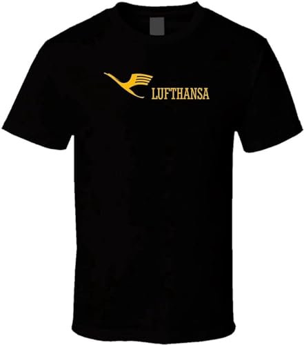 Lufthansa Airline 1954 Logo 3 T Shirt Black M